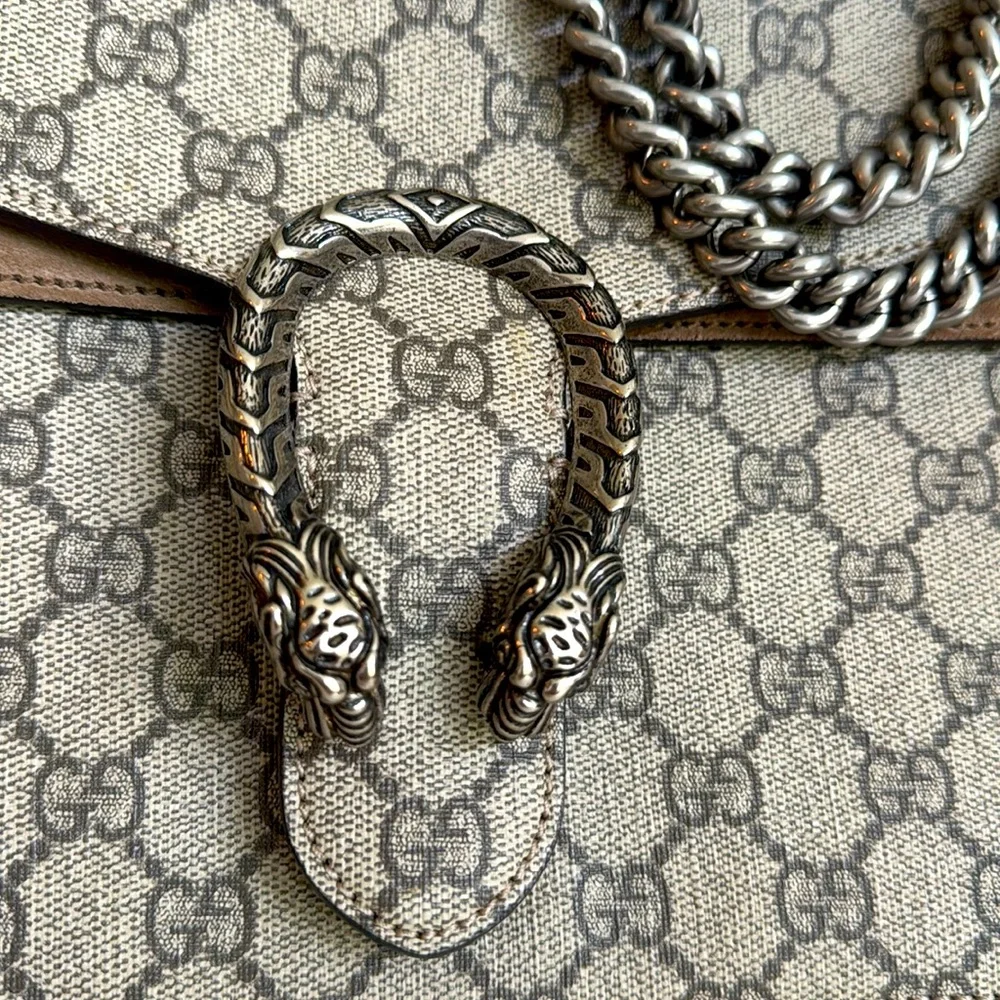 NEW Gucci Dionysus GG Supreme Suede Logo Handbag - Picture 2 of 11